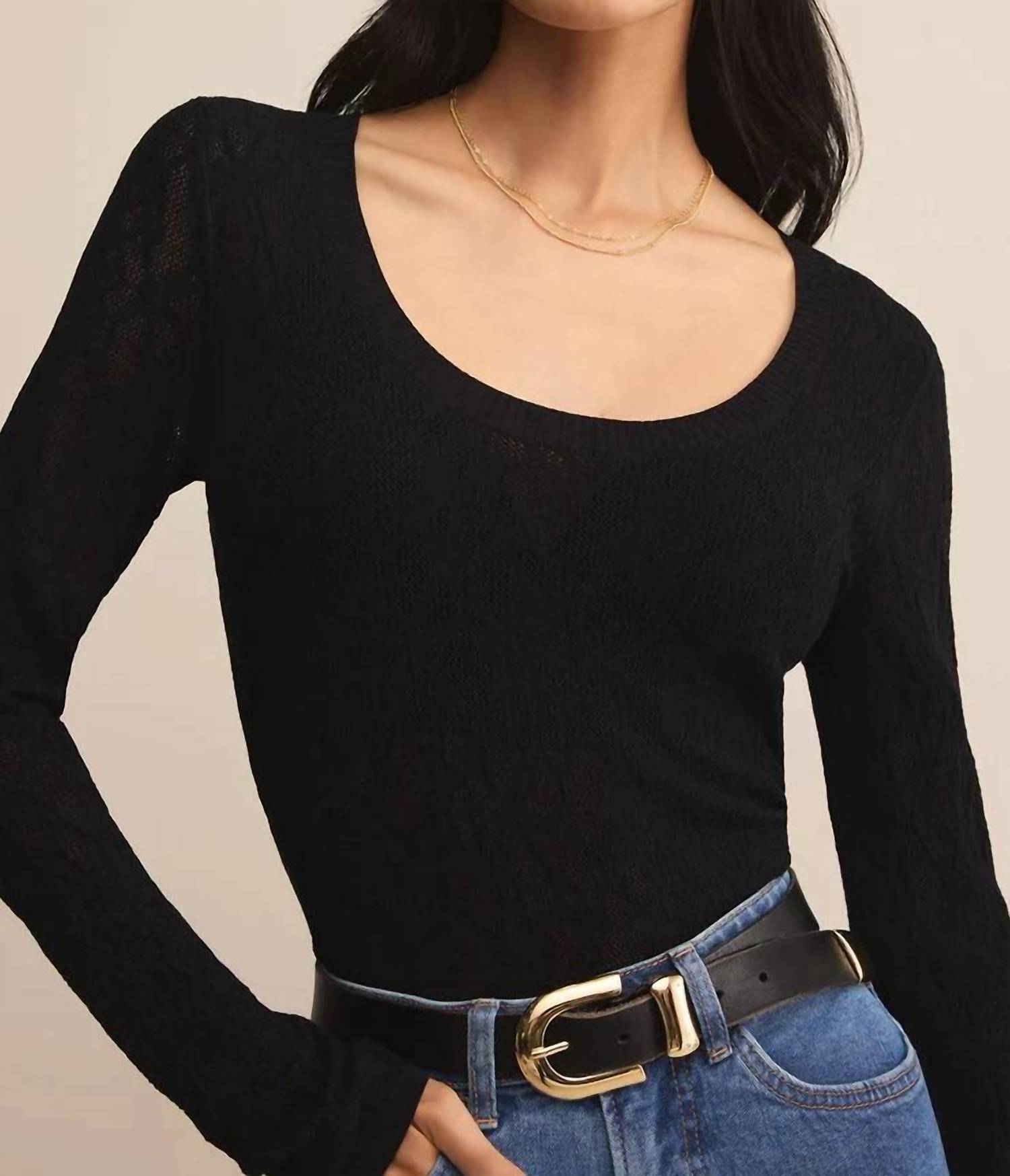 Z Supply - Tibi Scoop Mesh Sweater