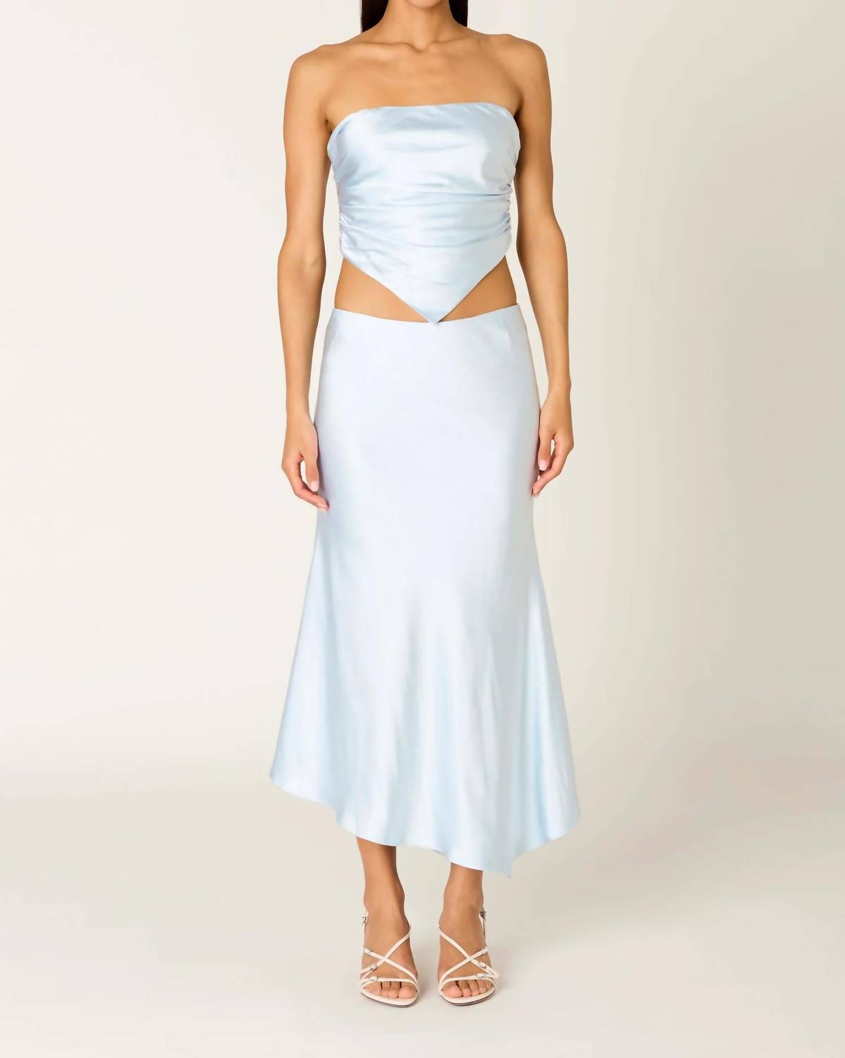 Nia - Beatrice Satin Midi Skirt