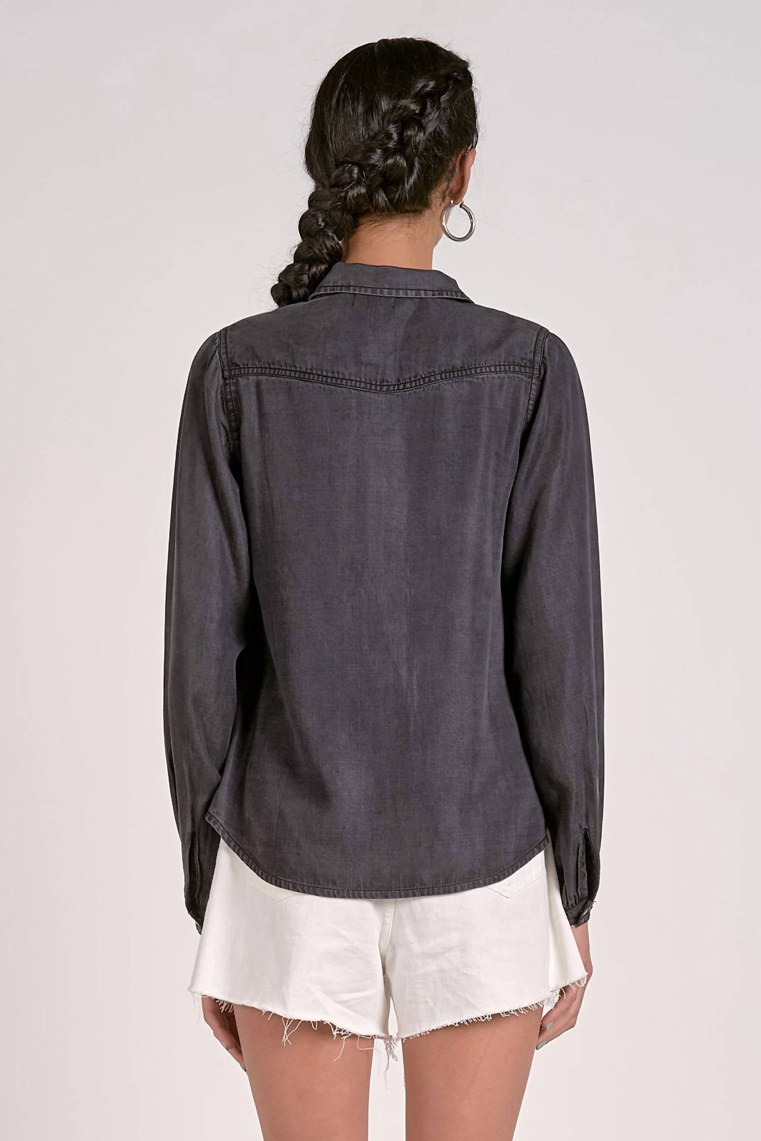 Elan - Snap Front Wide Sleeve Shirt