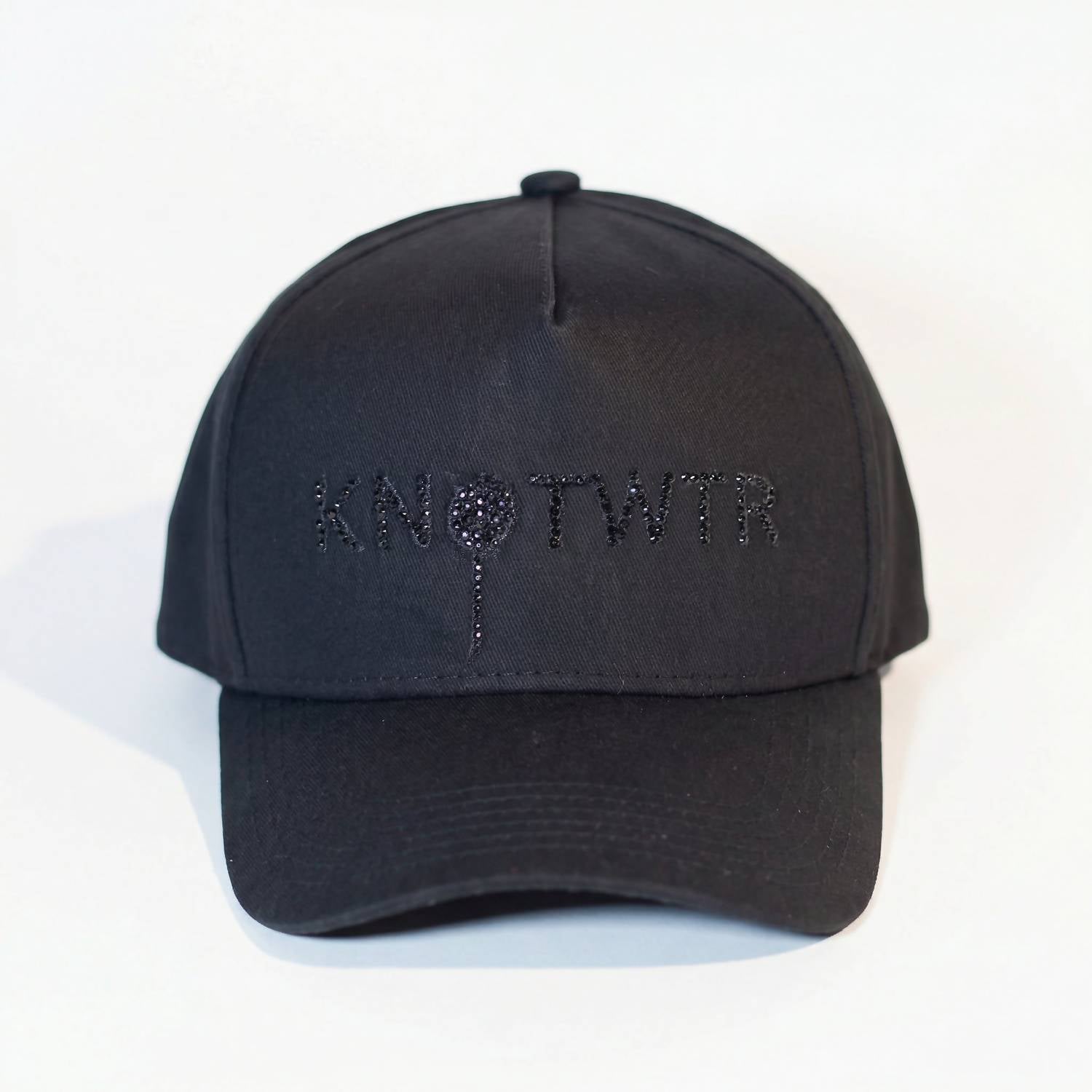 knotWTR Women's Pearl Snapback Hat in black - women's hat