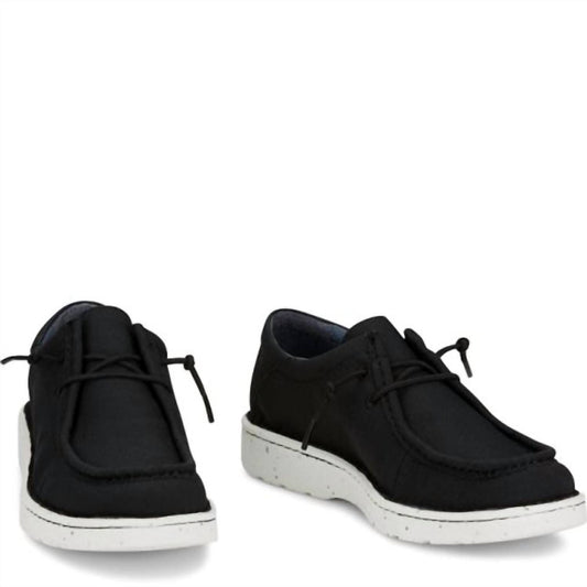 Justin - Men's Mocc Toe Hazer Black Textile