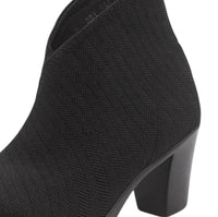CHARLESTON SHOE CO. Women's Woven Barcelona Boots in black - women's shoe - alternate view