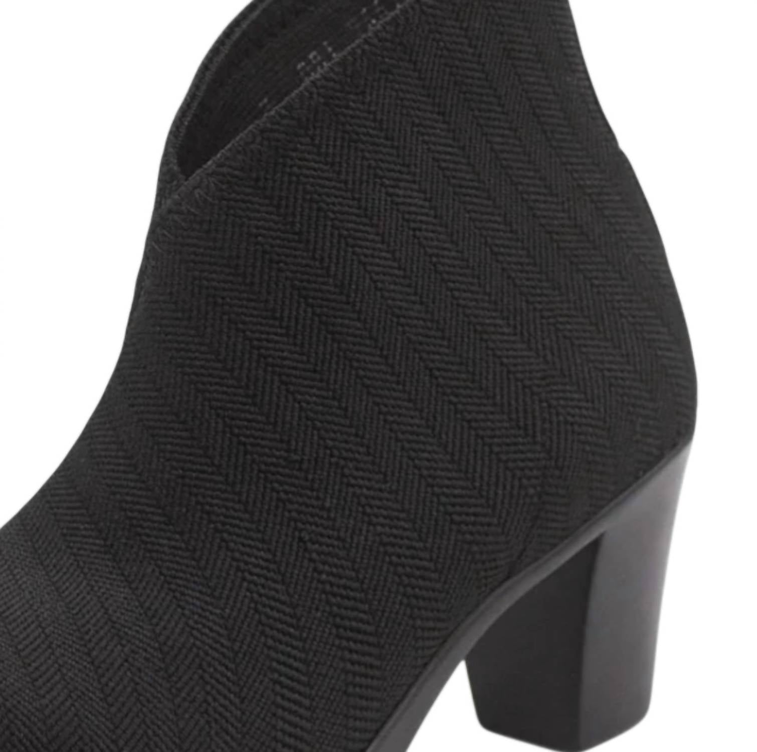 CHARLESTON SHOE CO. Women's Woven Barcelona Boots in black - women's shoe - alternate view