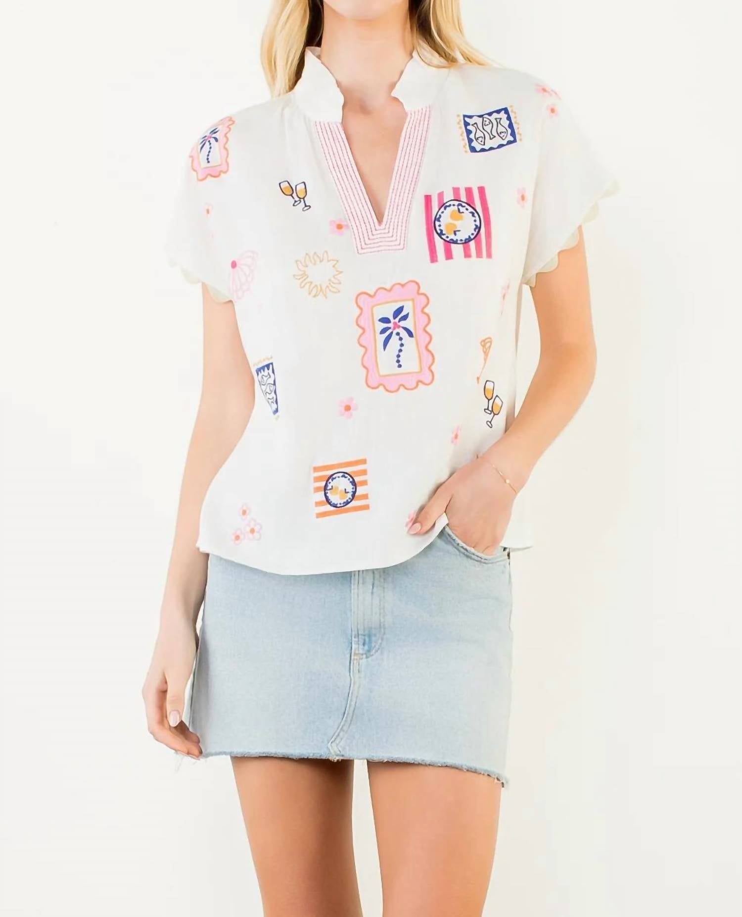 Thml - Coastal Stitch Top