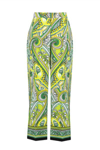 Joseph Ribkoff Matching Woven Paisley Print Pant And Top Set in set vanilla multi - women's sleepwear - view 7