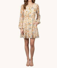 Sunday Edition - Round Neck Everyday Floral Long Sleeve Mini Dress