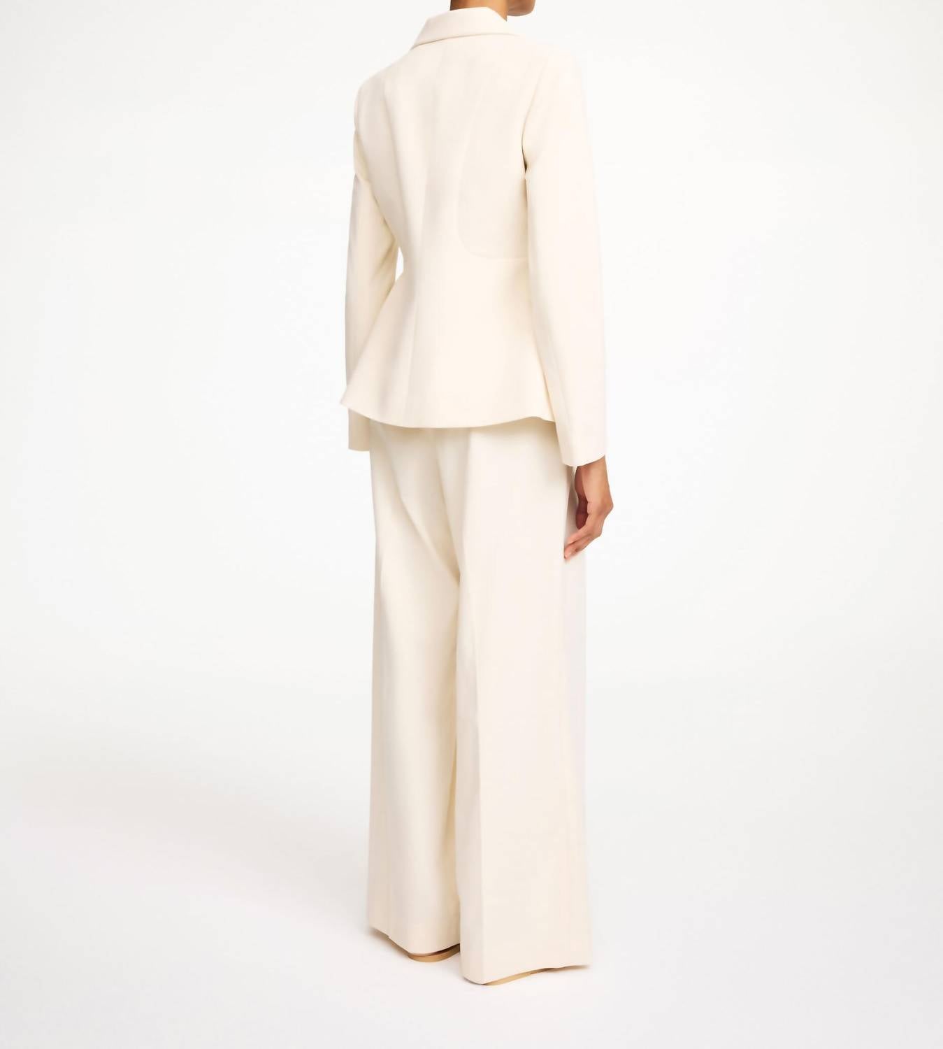 BY MALENE BIRGER Adrienna Single-breasted Blazer in white - women's jacket - detail view