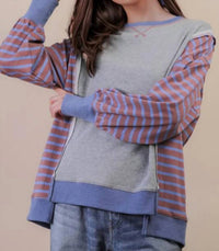 Very J - Striped Knit Top - Plus