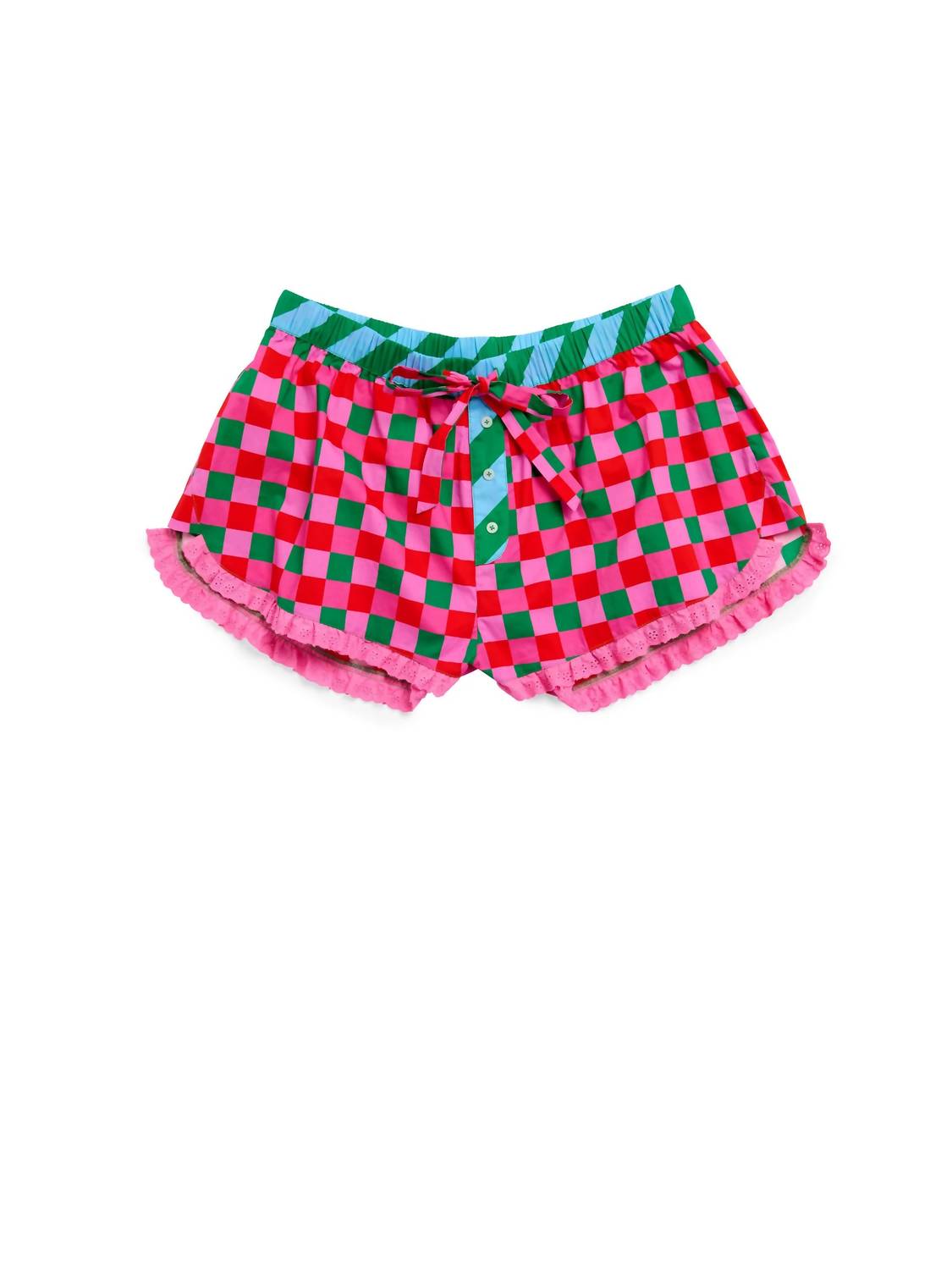 Shiraleah Checkered Boxer Shorts in multi - women's shorts - view 5
