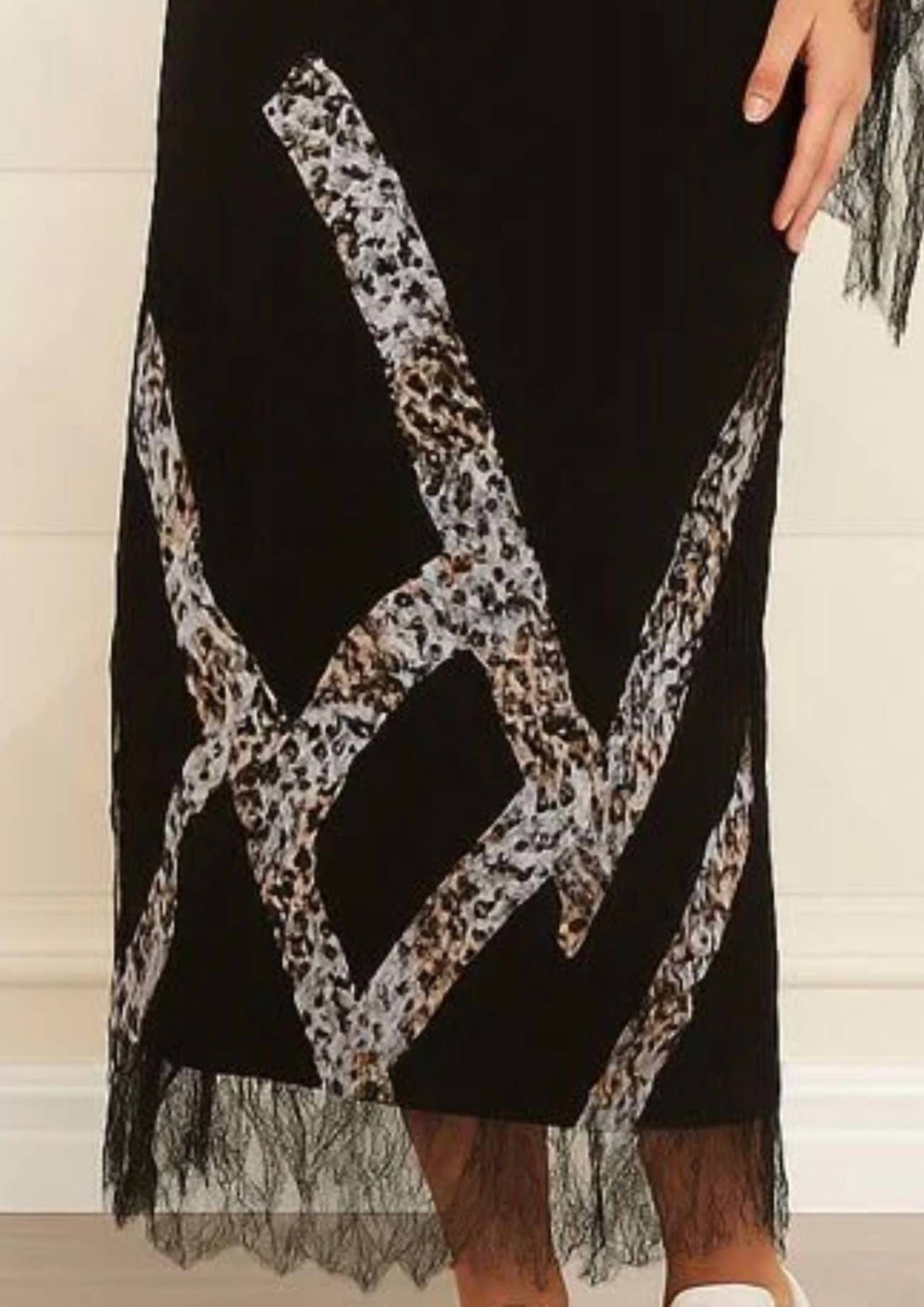 Angel Apparel - Cheetah Detail Maxi Dress