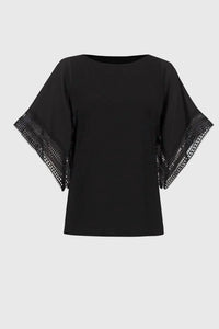 Joseph Ribkoff - Silky Knit Straight Top With Lace