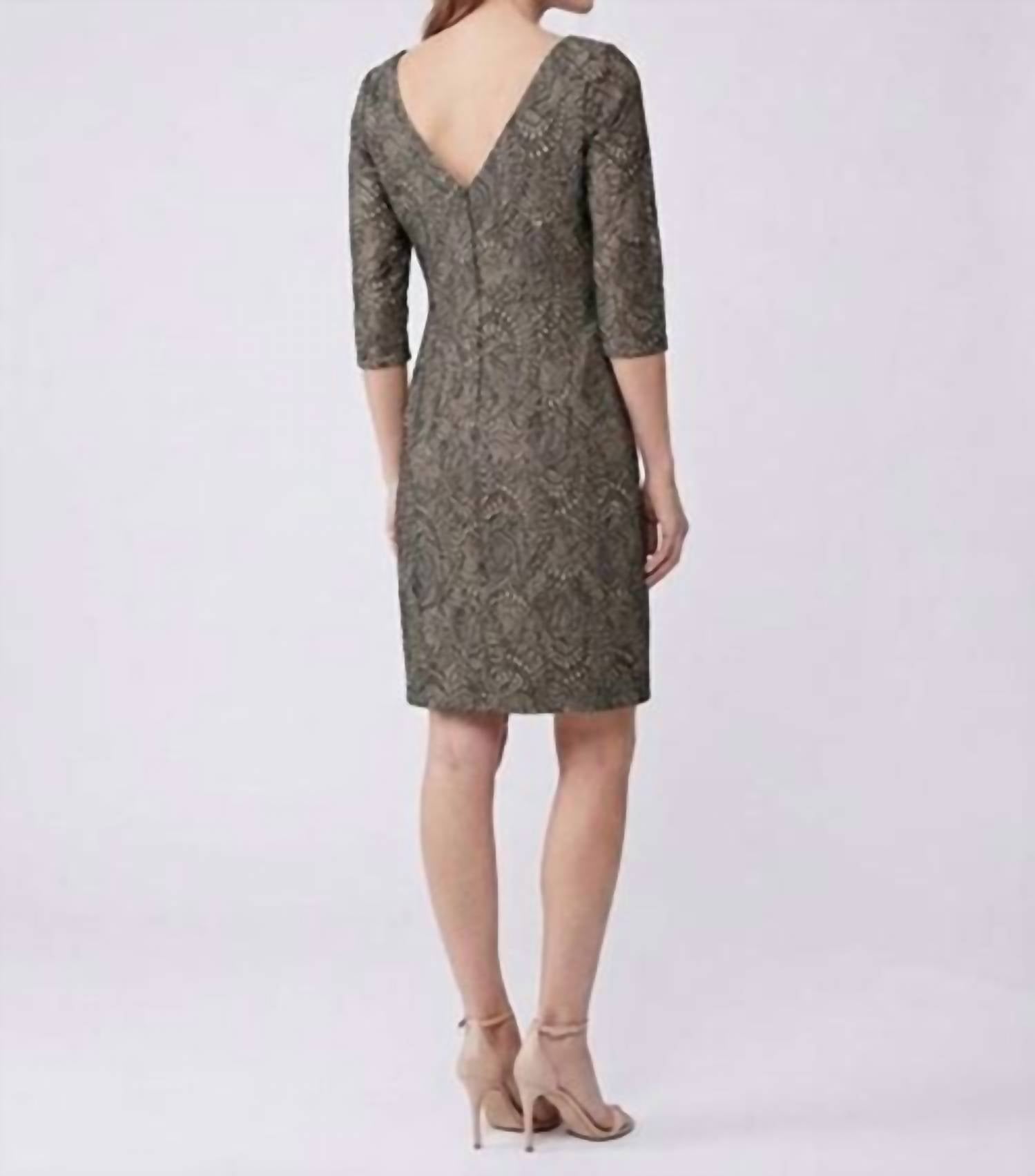 Eliza J - Metallic Jacquard Dress