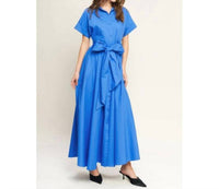 Flying Tomato - Cotton Poplin Shirt Dress