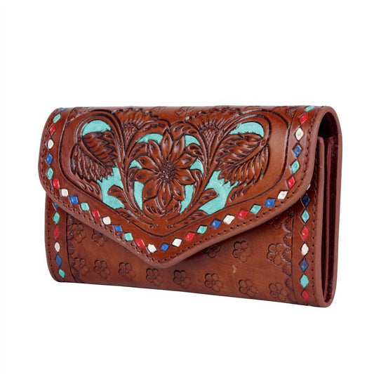 Myra Bags - Women's Tooled Leather Wallet
