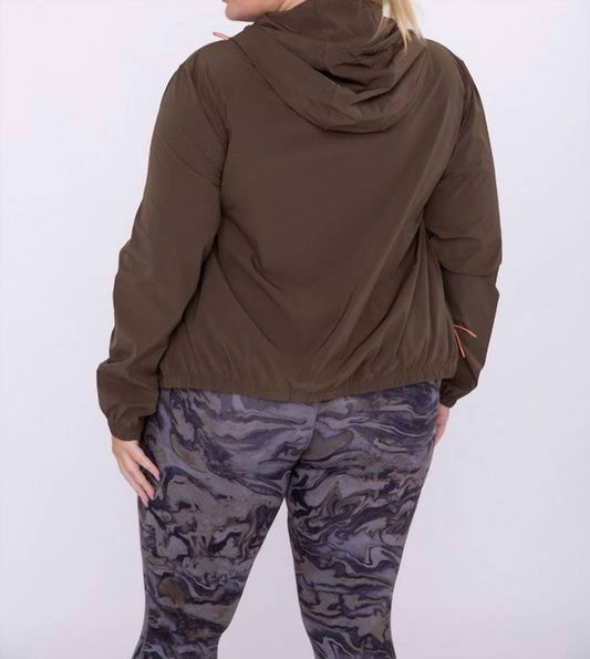 Mono B - Power Through Curvy Bungee Zipper Jacket - Plus