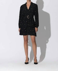 Lusana - Ilza V-Neck Mini Dress