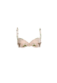 Agua By Agua Bendita - Magdalena Moriche Palm Embroidered Printed Bikini Top