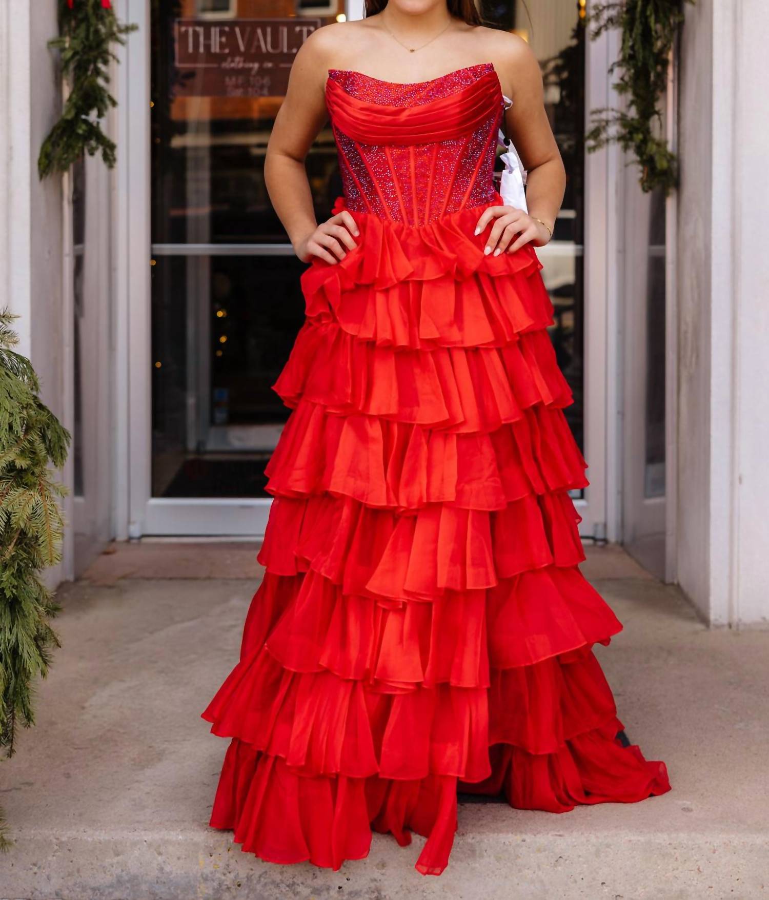 Sherri Hill - Modern Edge Strapless Prom Dress