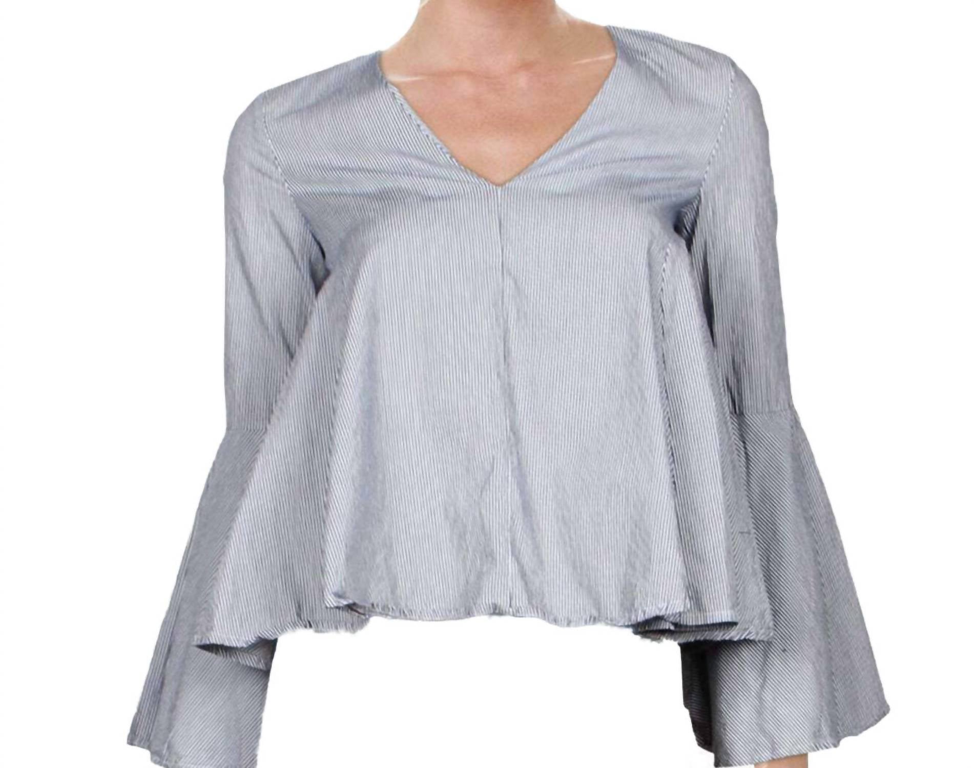 Aqua - Women's Striped V-neck Top