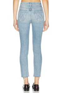 Mother Skinny Pixie Dazzler Ankle Fray Jeans in ivy league cowboy - women's jeans - alternate view