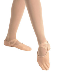 Capezio Women's Hanami Canvas Ballet Shoe in nude - women's flats