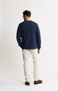 Jachs New York - Doubleface Mesh Crewneck Pullover Sweater