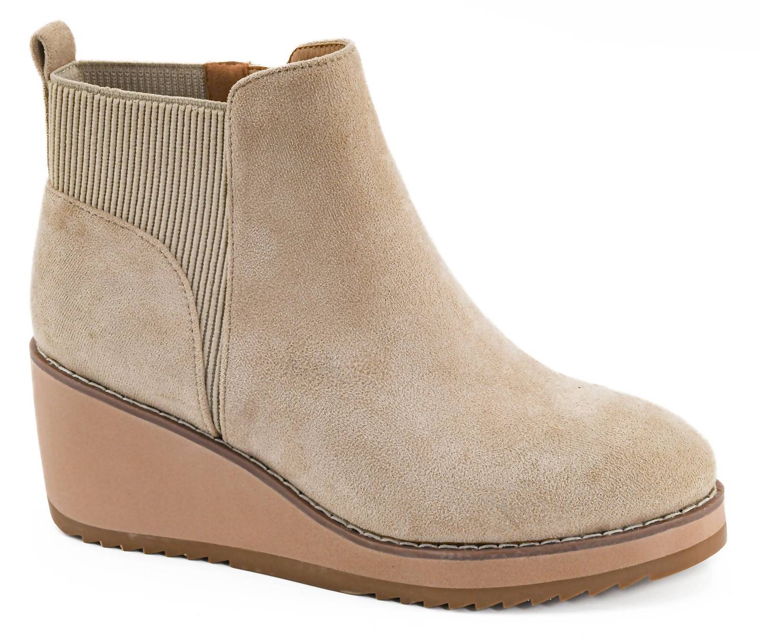 Corkys Footwear Women's Apple Sauced Bootie in sand - women's shoe