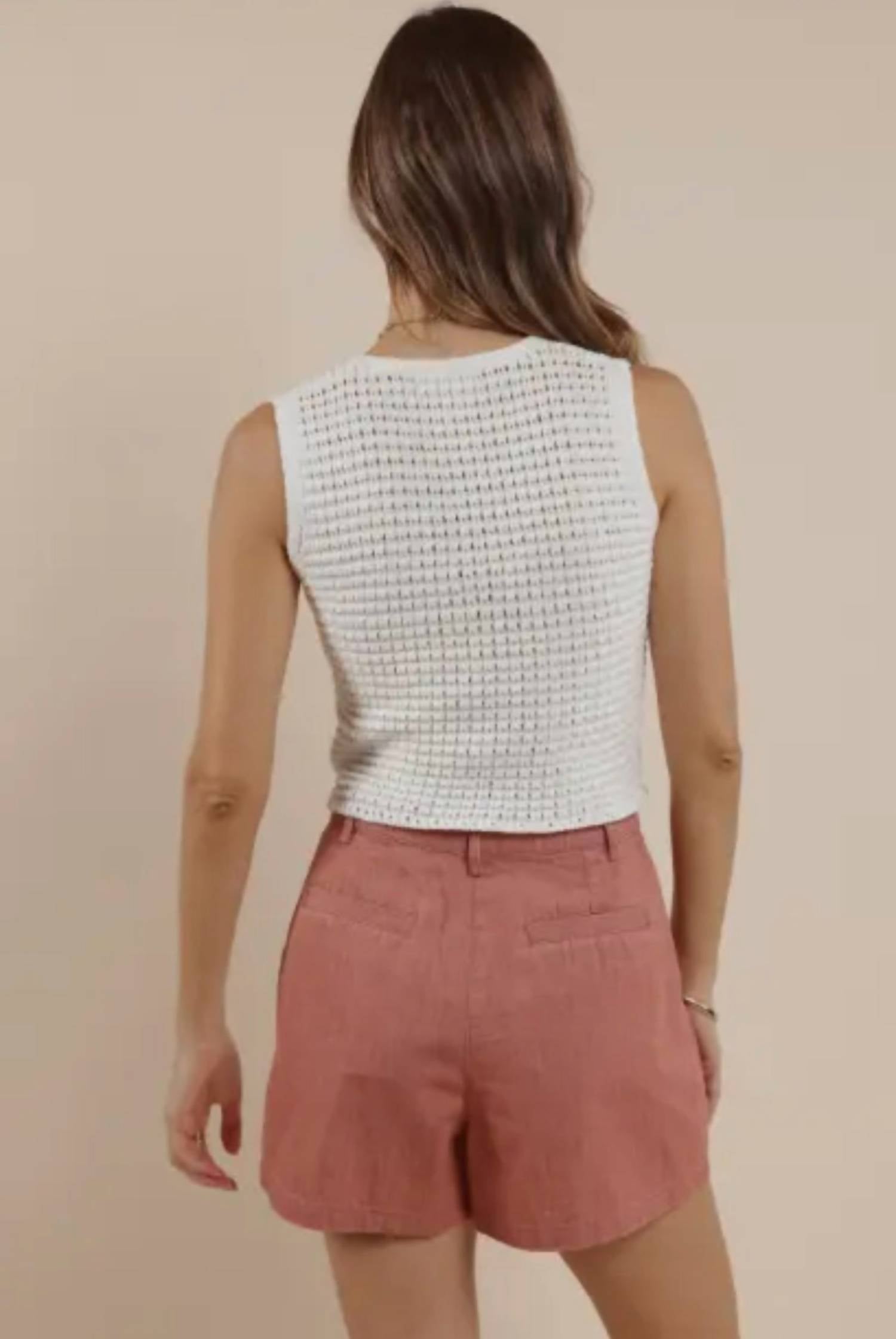 Sage The Label - Nova Button Front Sweater Vest