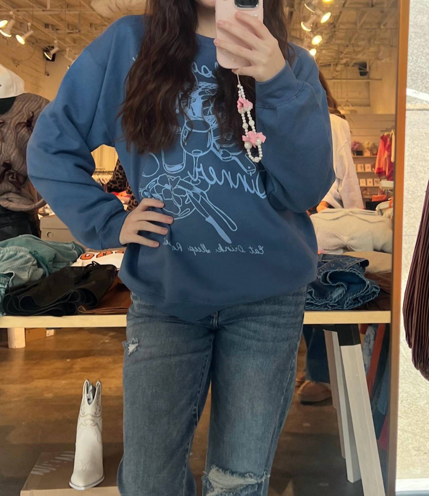 The Clandestine Underground - Friends Giving Dinner Oversized Cozy Sweatshirt
