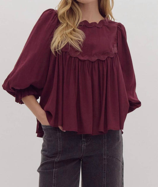 Entro - Palmer Babydoll Sleeve Relax Fit Top