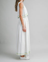 Le Cliche Palmette Embroidered Maxi Skirt in white - women's skirt - view 5