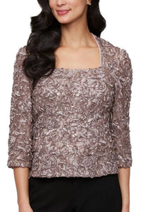Alex Evenings - Women's Tailored Soutache Blouse Top
