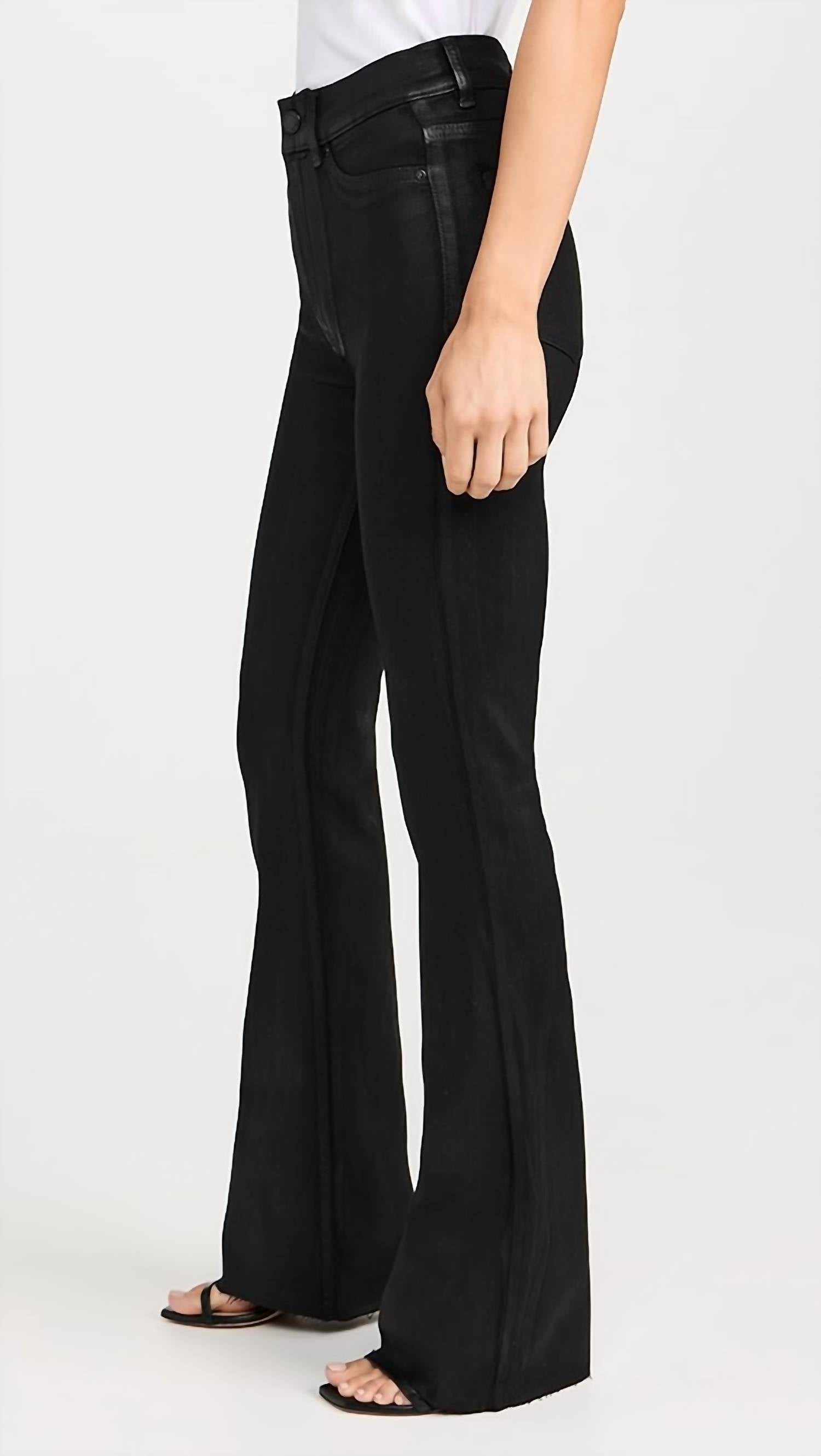 DL1961 - Women's Bridget Boot High Rise Instasculpt Jeans in black coated - women's jeans - alternate view