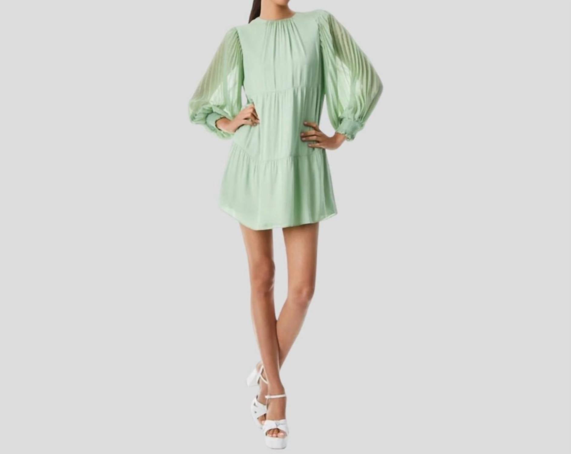 Alice + Olivia - Antonette Crew Neck Mini Dress
