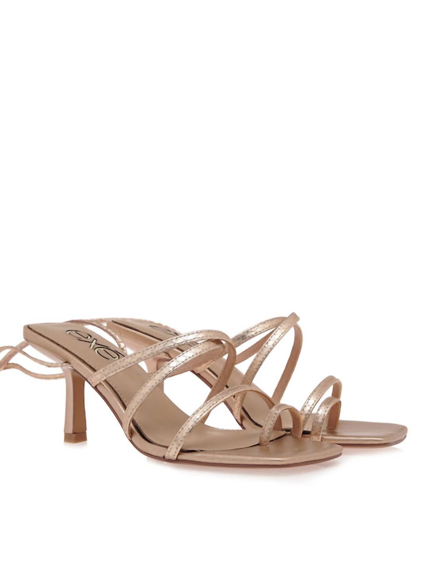 Exe - Women's Cindy 672 Low Heel Strap Sandal