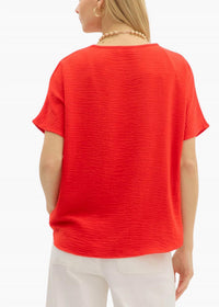 Entro - Dana V-neck Short Sleeve Pullover Top