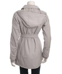 Jessica Simpson - Double Breasted Hooded Soft-shell Coat