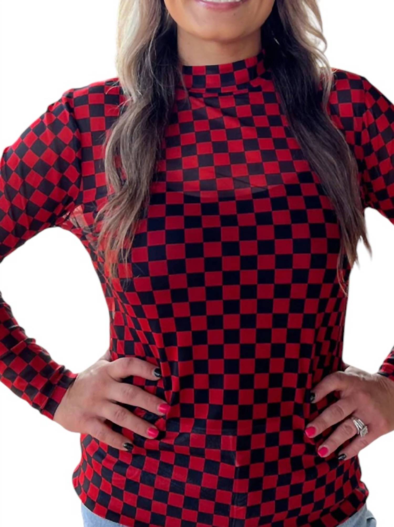 Sterling Kreek - Pep Rally Mesh Long Sleeve Top