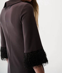 Joseph Ribkoff - High-neck Knee-length Shift Dress