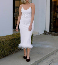 Lucy Paris - Magali Feather Midi Dress