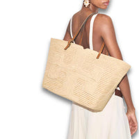 Tory Burch - Large Ella Handwoven Raffia Tote