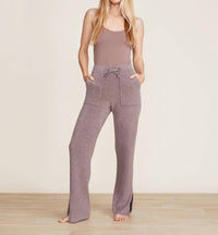 BAREFOOT DREAMS CozyChic Lite Pinched Seam Slit Pant in driftwood - women's pants