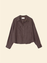 XIRENA Brittan Long Sleeve Shirt in black quartz - women's shirt - view 4