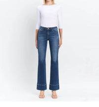 JUST BLACK DENIM High Rise Trouser Bootcut Jeans in blue - women's jeans - alternate view