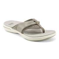 EARTH Women's Origins Sonia Flat Flip Flops in beige - women's sandal - detail view
