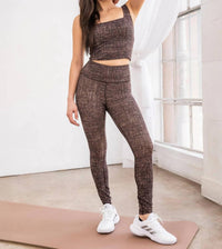 Thrive Societe - Endure Printed Square Neck Bra