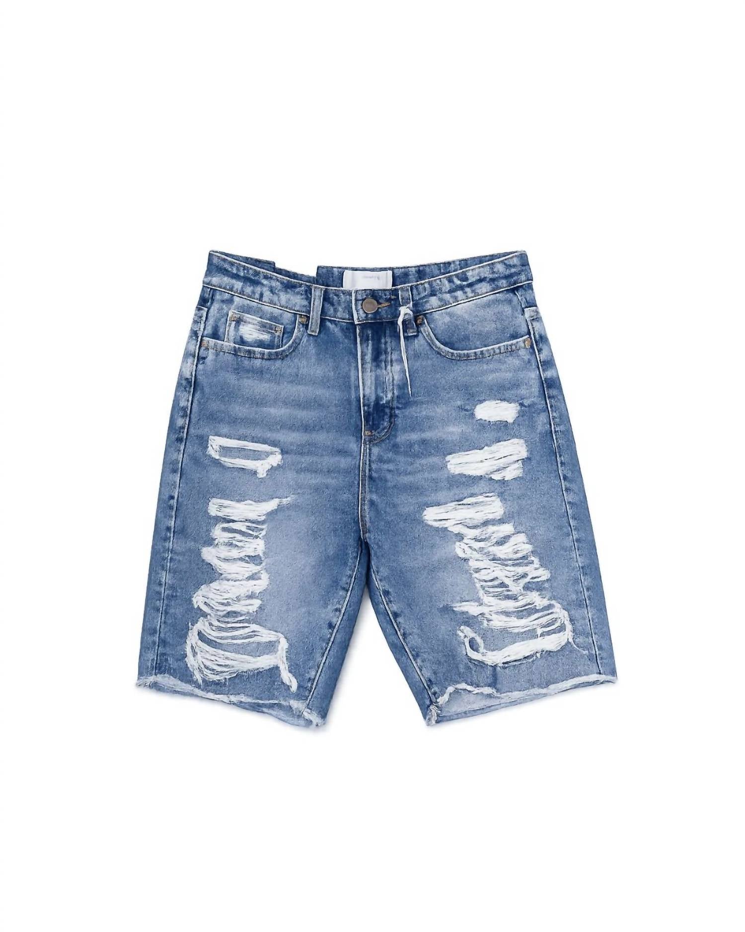 Vervet By Flying Monkey - Women's Tammie High Rise Relaxed Bermuda Shorts
