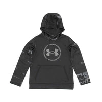 UNDER ARMOUR Boy's Armour Fleece Branded Hoodie in black - kids' shirt
