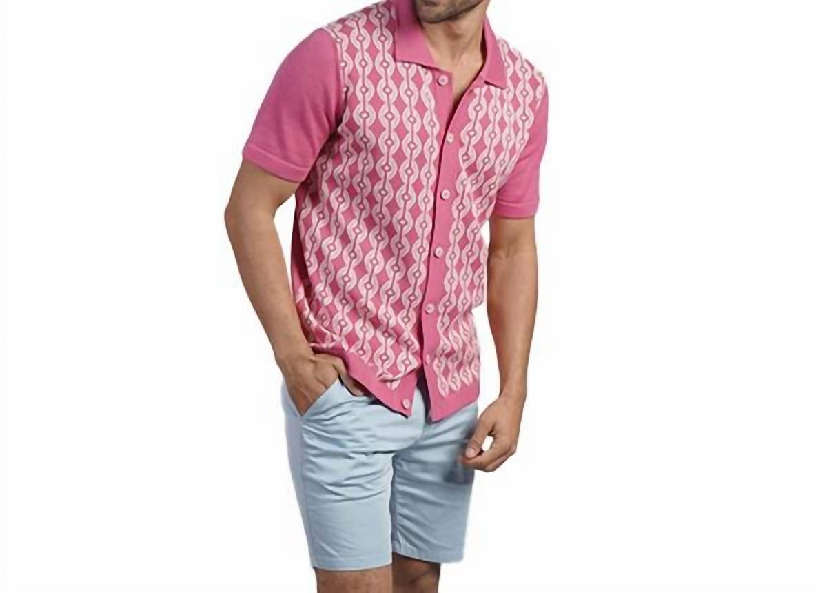 Eight X - Chain Link Knit Polo Shirt
