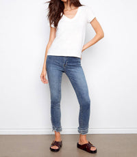 Charlie B - Organic Cotton Drop Shoulder V-neck Shirt